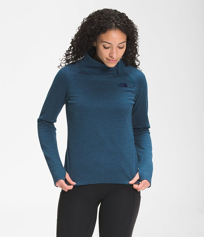 The North Face Womens Pullover Canyonlands ¼ Zip 068YMSBEX - Blue